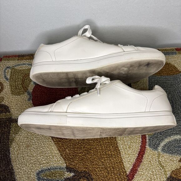 RUSH Gordon Rush Riley White Faux Leather Low Top Lace Up Sneakers Mens Sz 11 - Picture 3 of 6